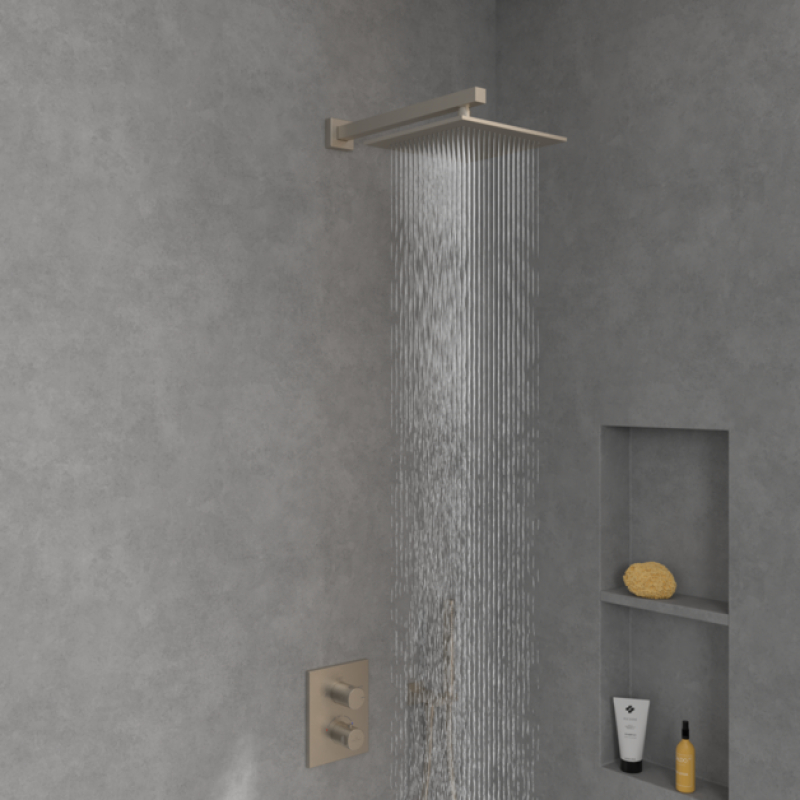 Cap de duș Villeroy&Boch, Universal Showers, pătrat, 25 x 25 cm, brushed nickel